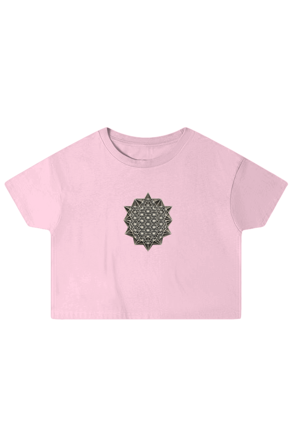 sacred geometry star mandala Crop Top