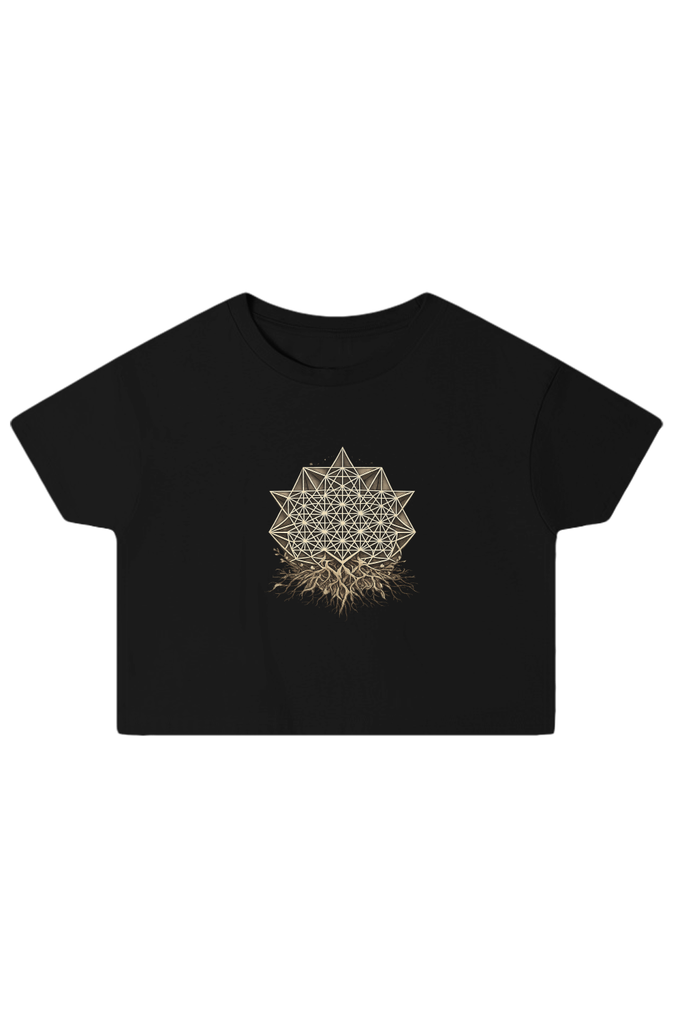 Star Mandala with roots - Crop Top