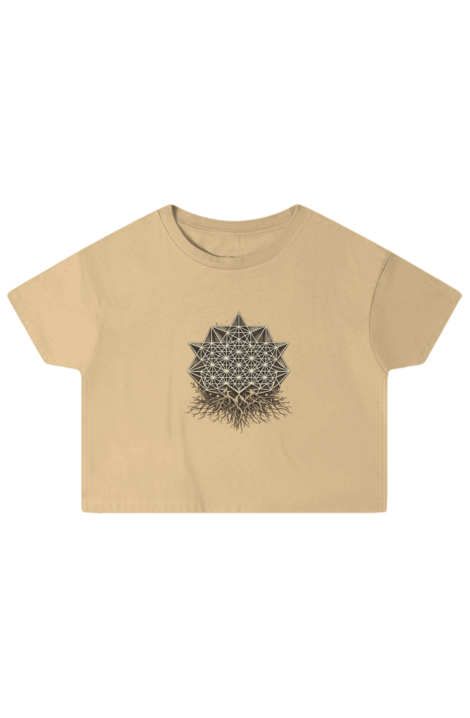 Star Mandala with roots - Crop Top