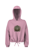 The Healer Ladies' Cropped Oversize Hooded Sweatshirt